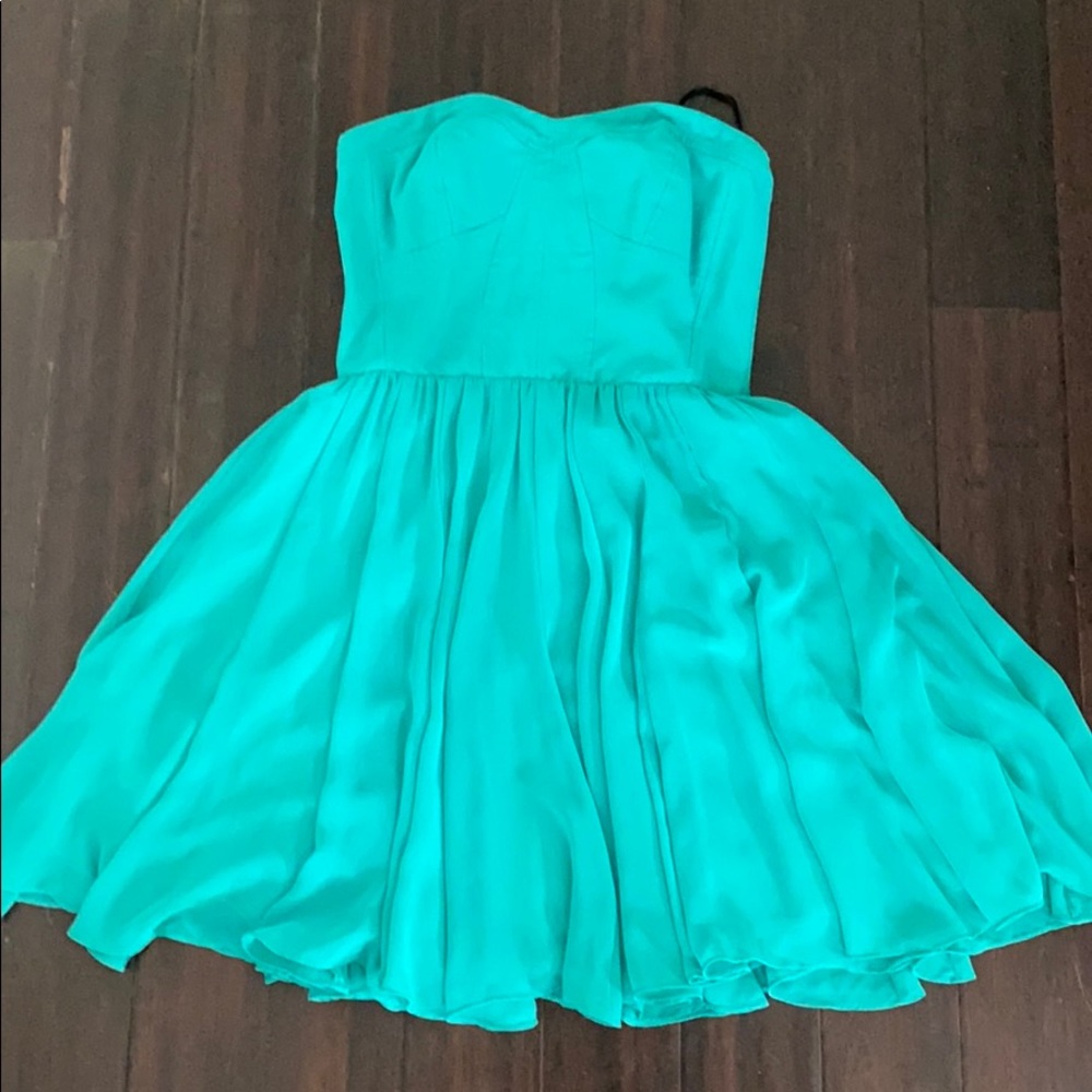 Teal party dress